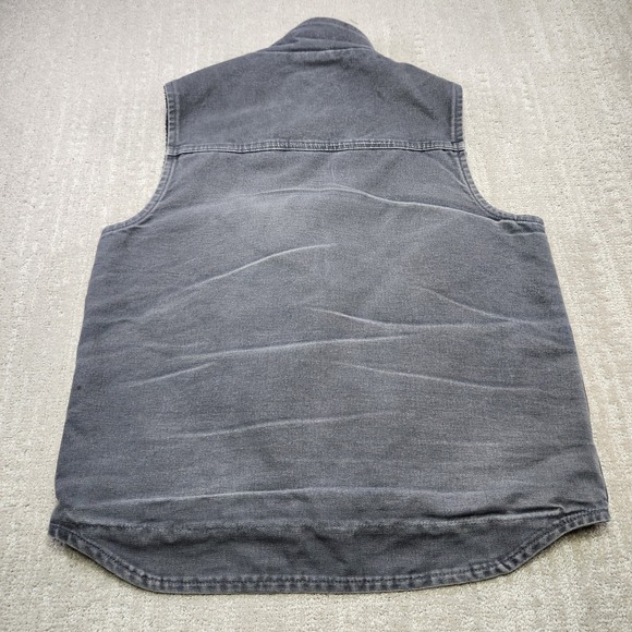 Carhartt V33 Vest Men Medium Sandstone Rugged Sherpa Lined Duck Canvas Work - Picture 6 of 8